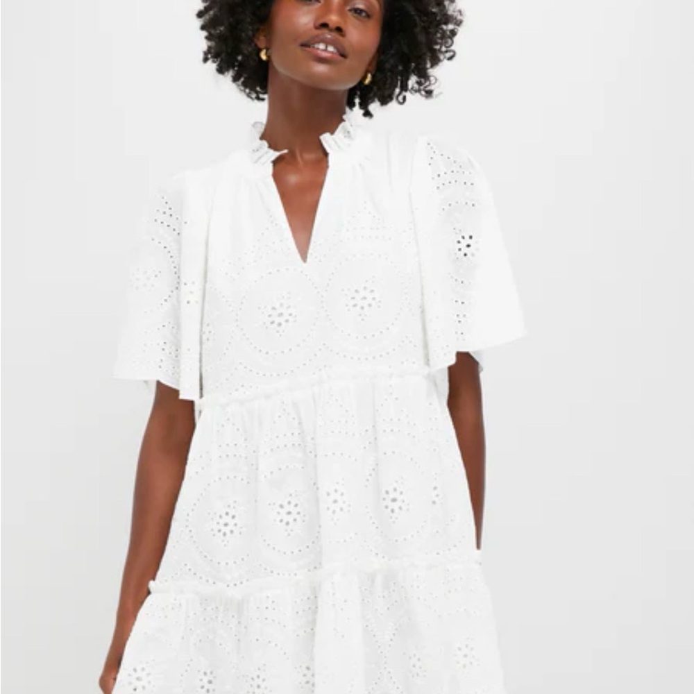 Tuckernuck Elegant White Eyelet Dress